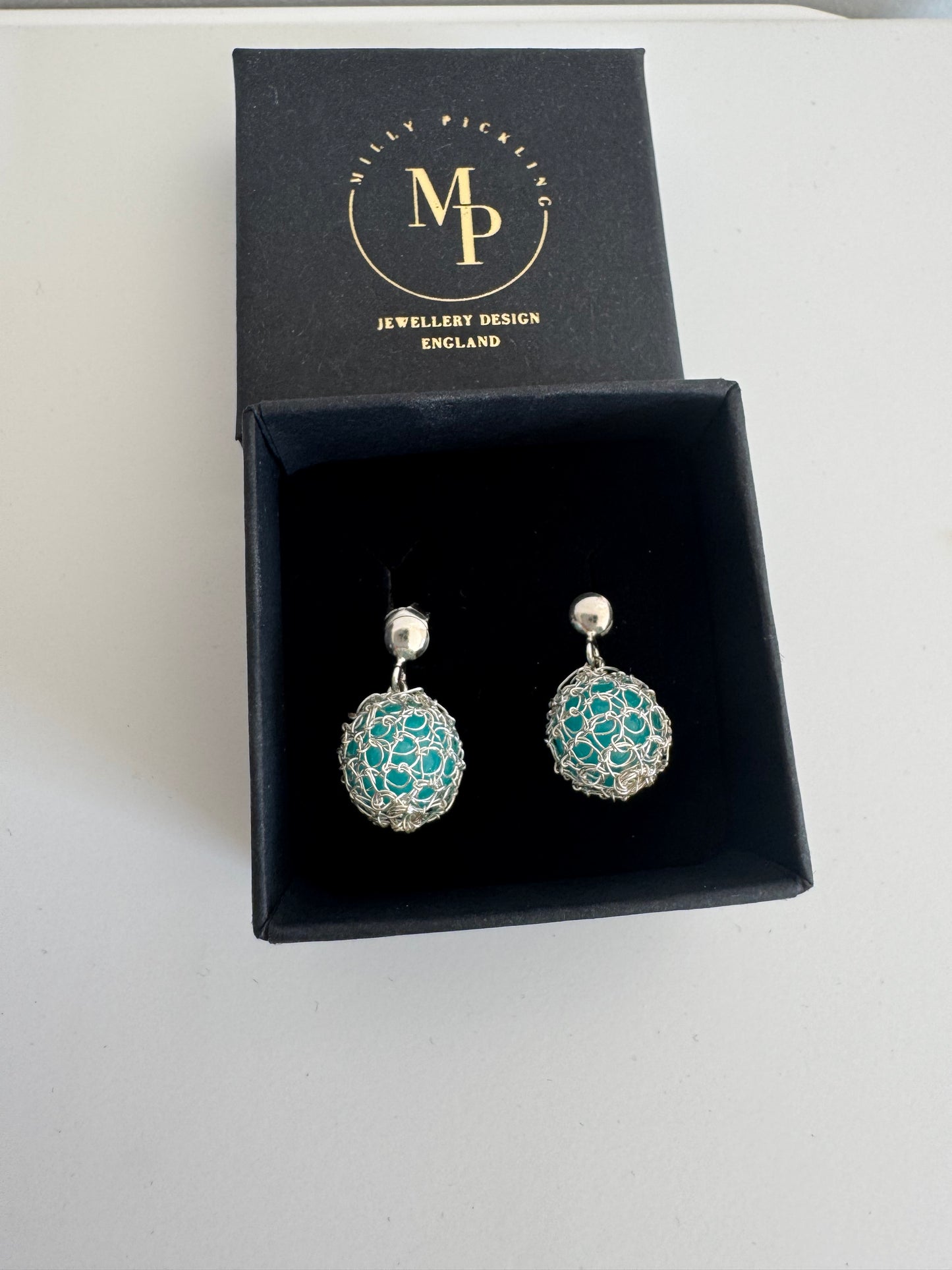 WOVEN BEAD EARRINGS