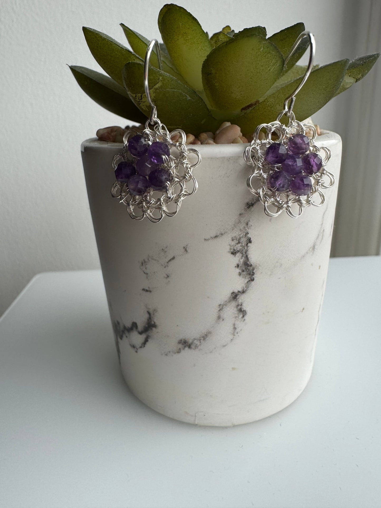 BLOSSOM EARRING AMETHYST
