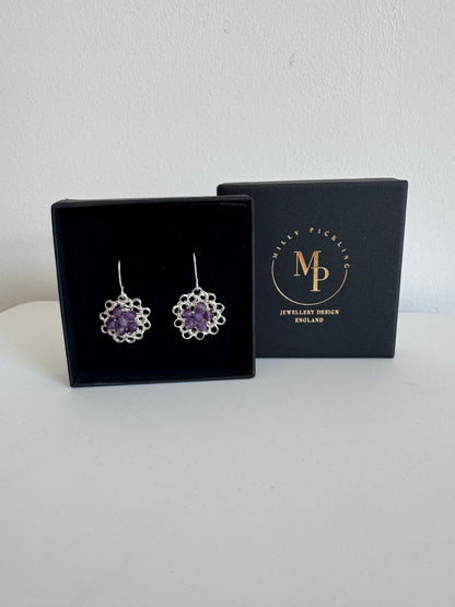 BLOSSOM EARRING AMETHYST