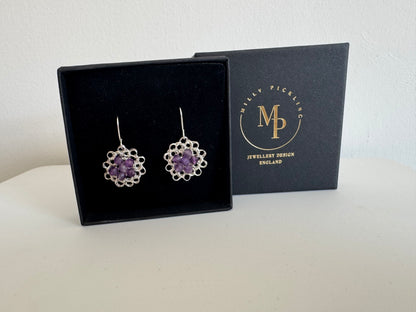 BLOSSOM EARRING AMETHYST