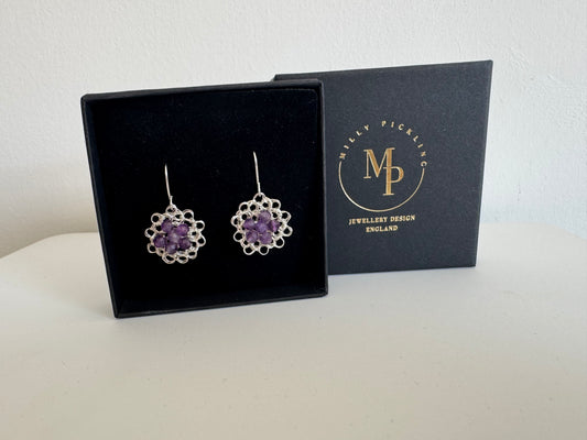 BLOSSOM EARRING AMETHYST