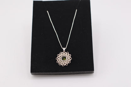 Floral Zirconia Necklace