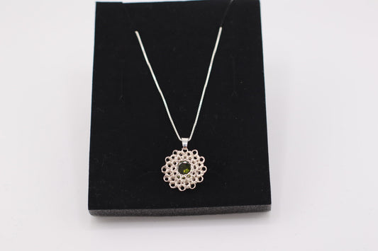 Floral Zirconia Necklace