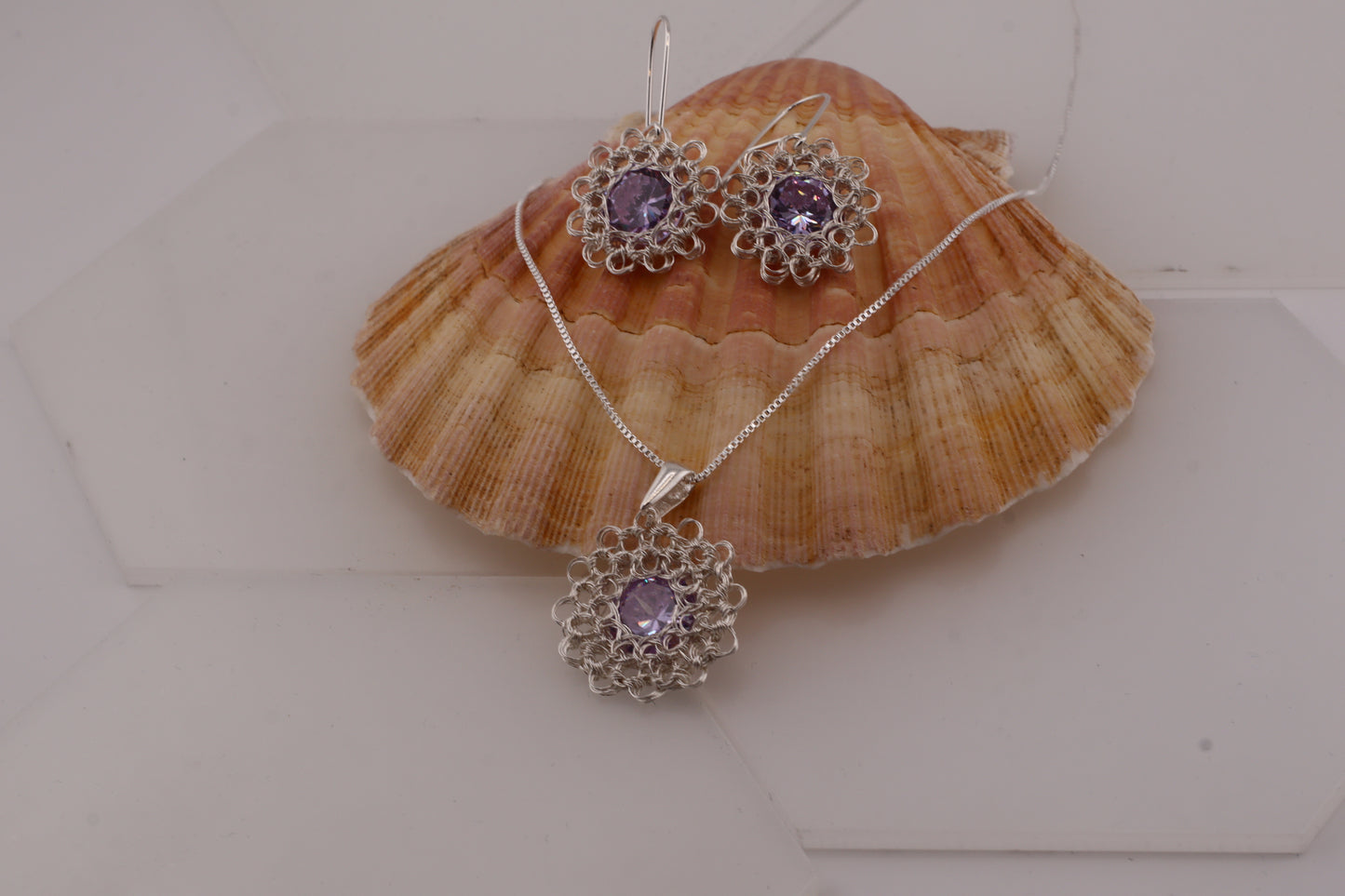 Floral Zirconia Necklace