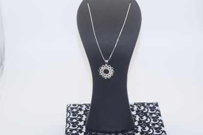 Silver Donuts Necklace