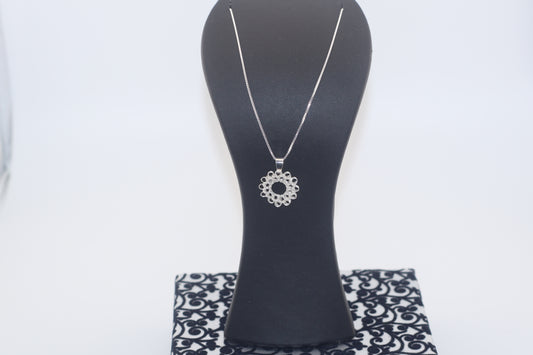 Silver Donuts Necklace
