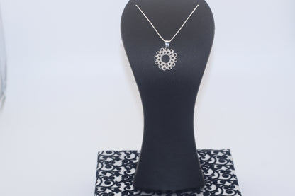 Silver Donuts Necklace