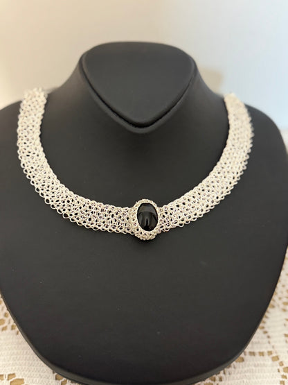 The Royal Lace — 999 Fine Silver Crochet Choker