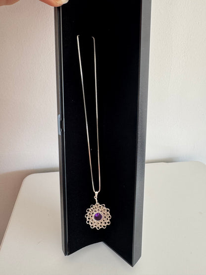 Floral Zirconia Necklace