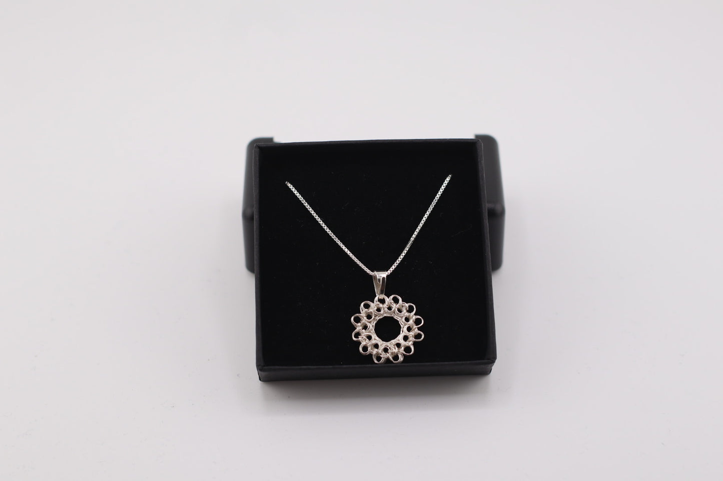 Silver Donuts Necklace