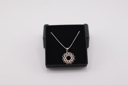 Silver Donuts Necklace